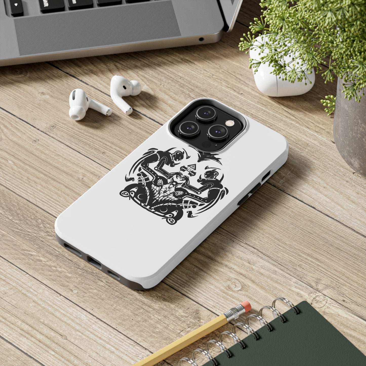Viking Knotwork Tough Phone Case — Norse Warrior Tribal Design