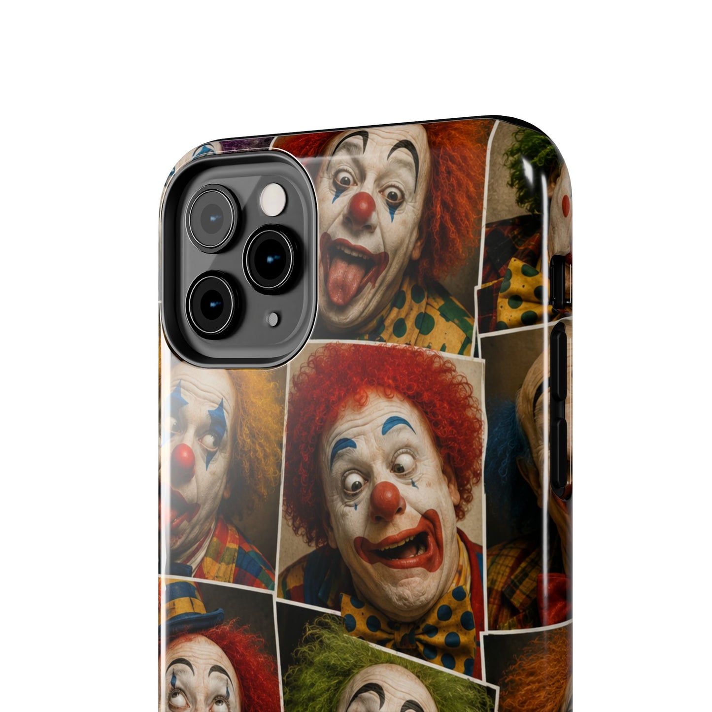 Clown Collage Tough Phone Case — Retro Carnival Horror Pattern