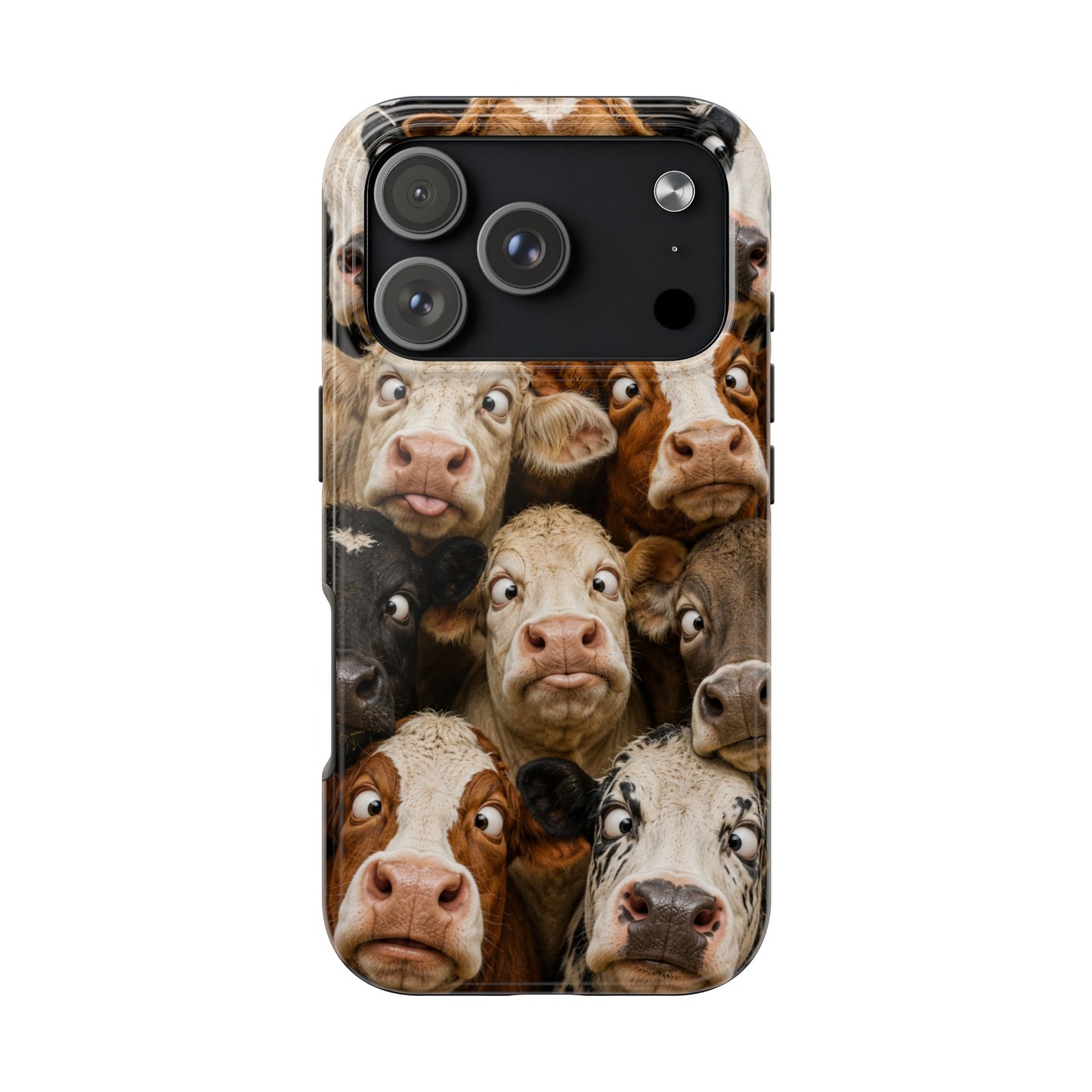 Cow Collage Tough Phone Case — Funny Farm Animal Protective Phone Cover