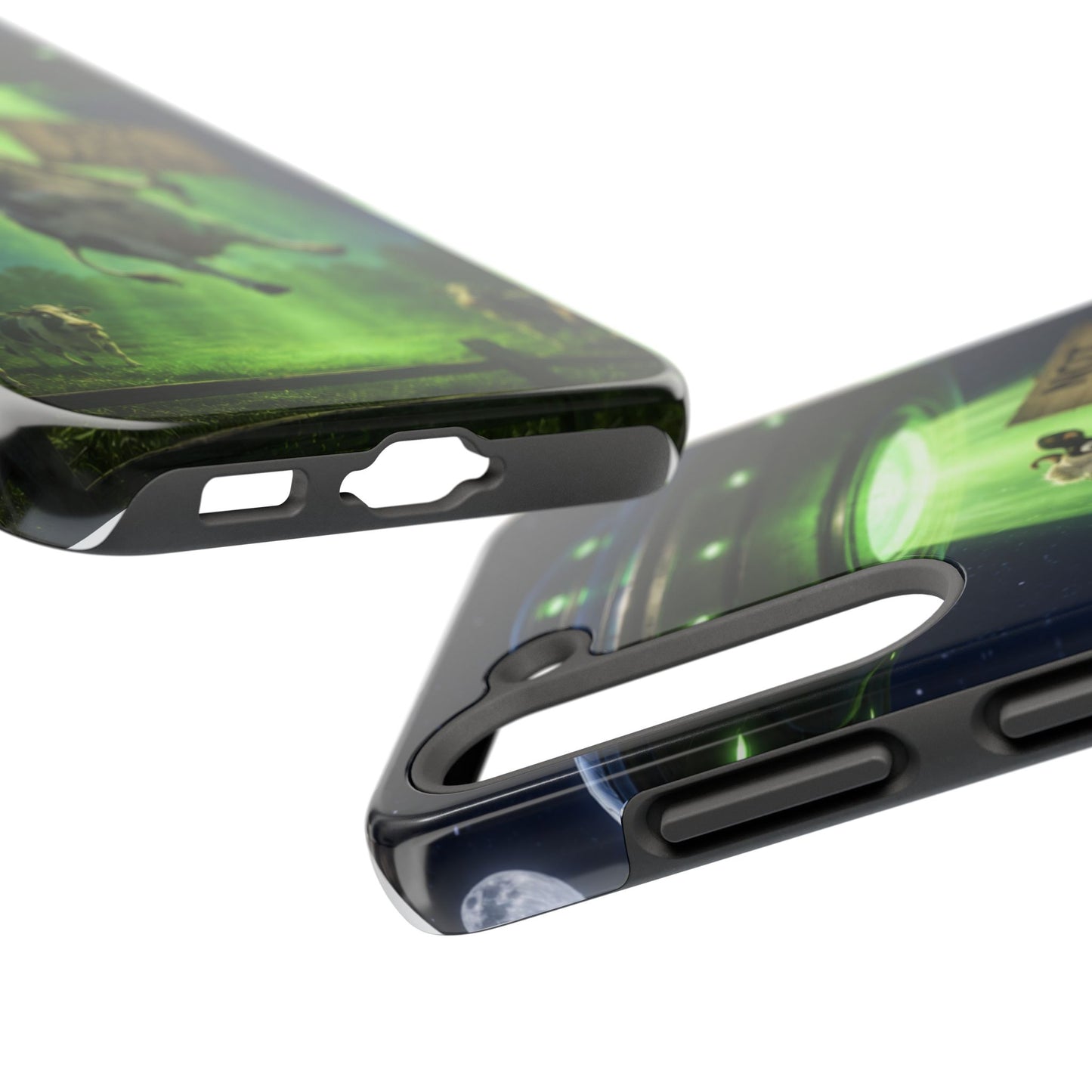 Phone Case — Funny Alien Abduction Cow Design ("Not This Again")