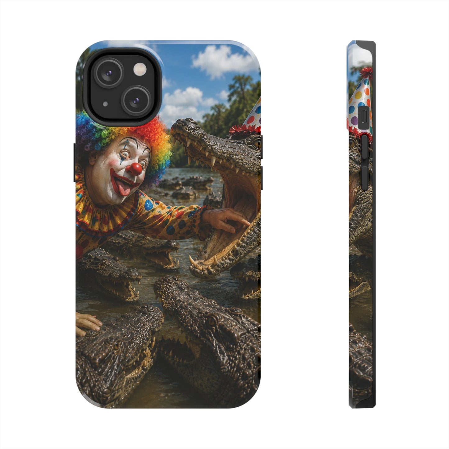 Creepy Clown Alligator Tough Phone Case — Horror Phone Cover for Scary Fans