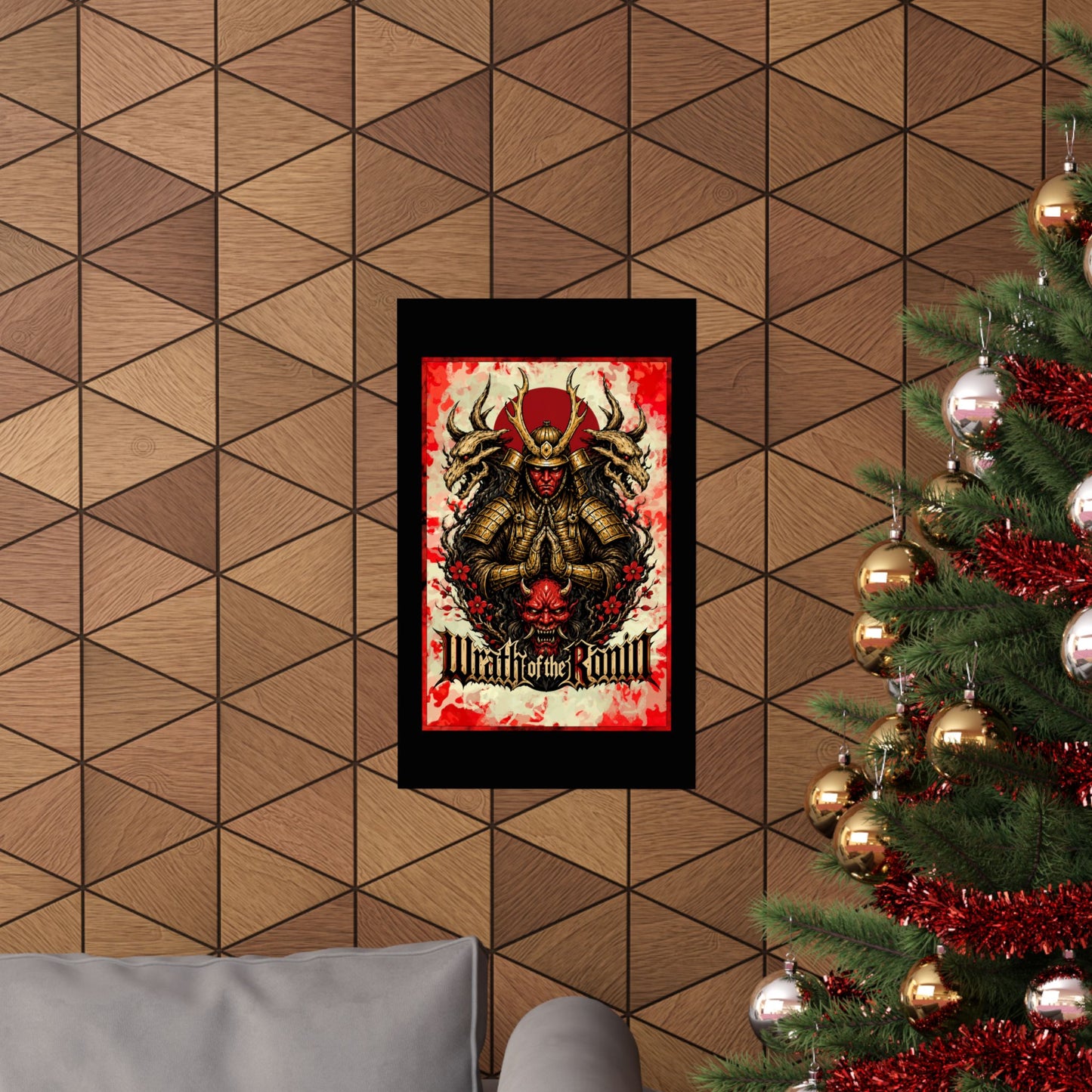 Samurai Wrath Poster — 'Wrath of the Ronin' Matte Vertical Art Print