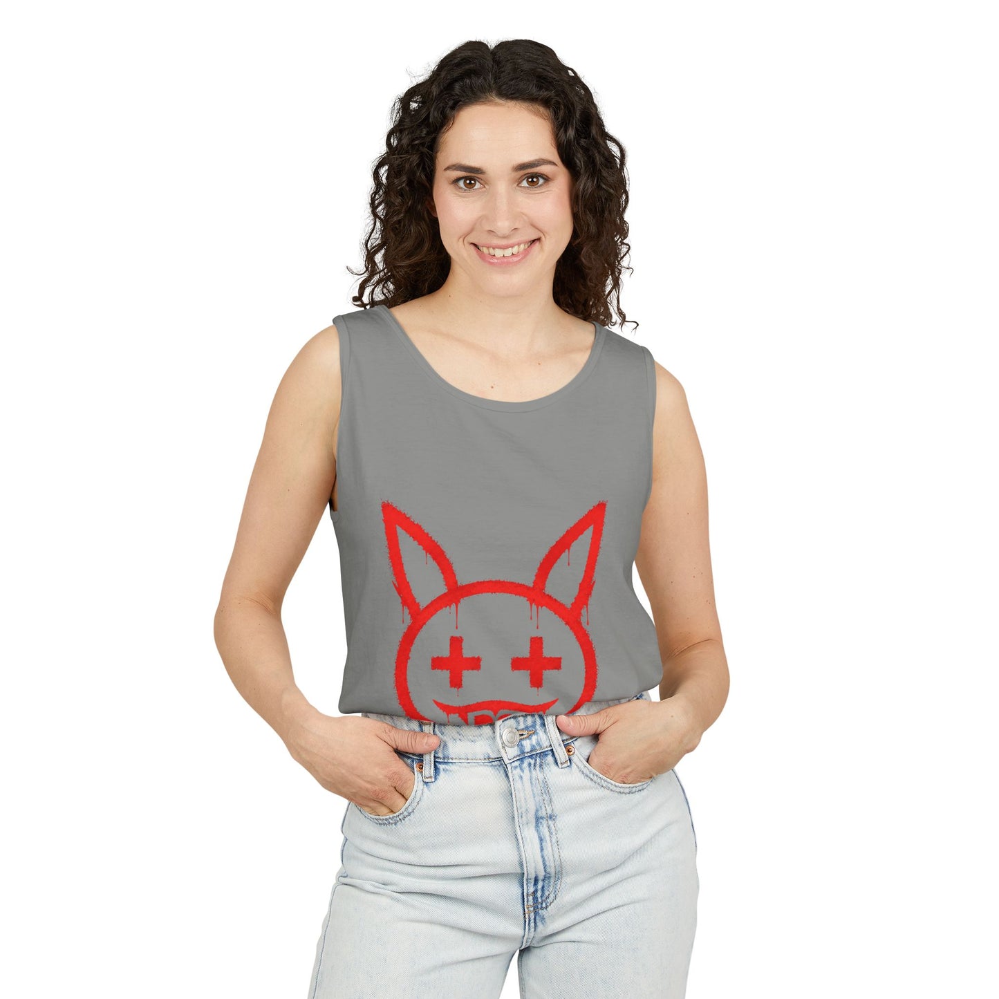 Metallic Souls Graffiti Bunny Streetwear Graphic T-Shirt