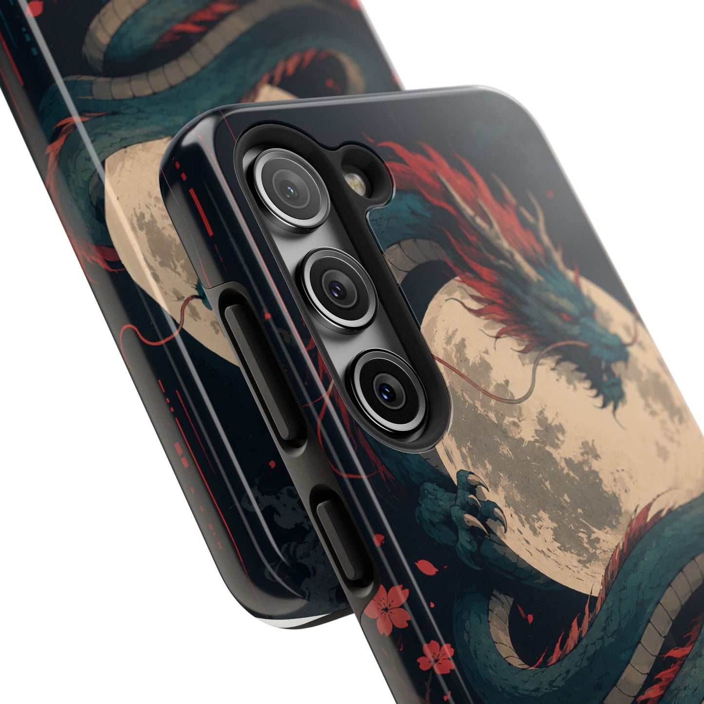 Dragon Moon Phone Case — Mythic Asian Serpent Design Tough Case