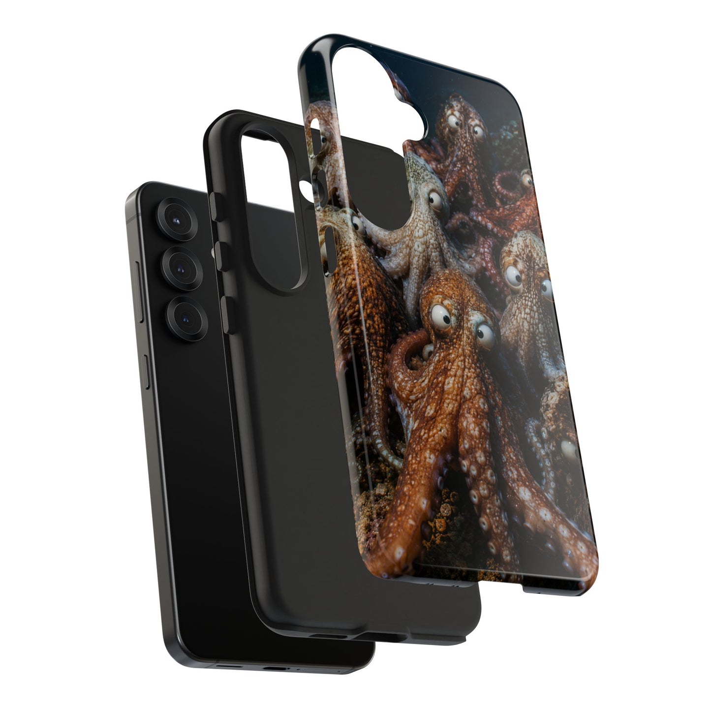 Octopus Cluster Tough Phone Case — Cute Underwater Sea Creature Protection