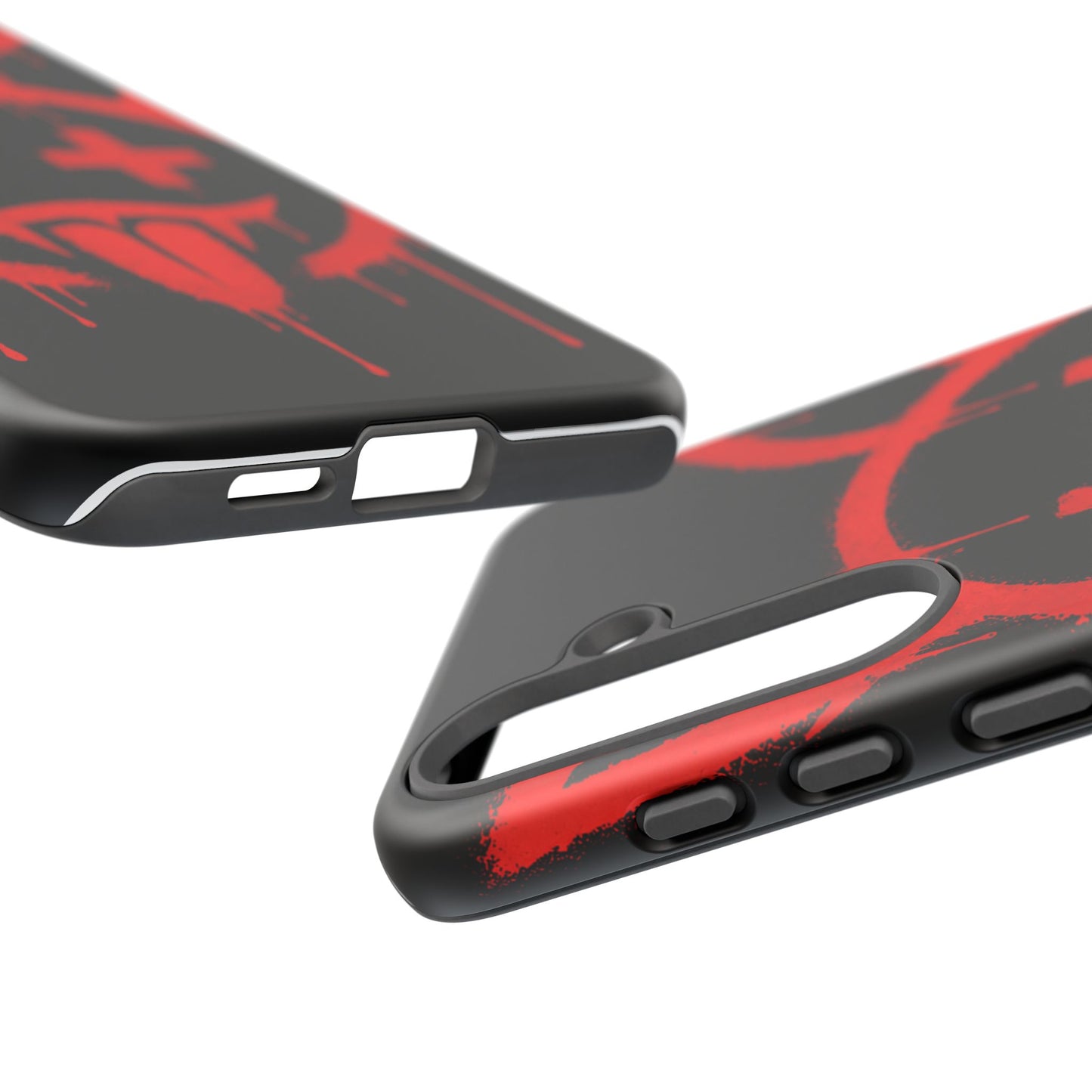 Phone Case - Metallic Souls Red Drip Smiley Graffiti Design