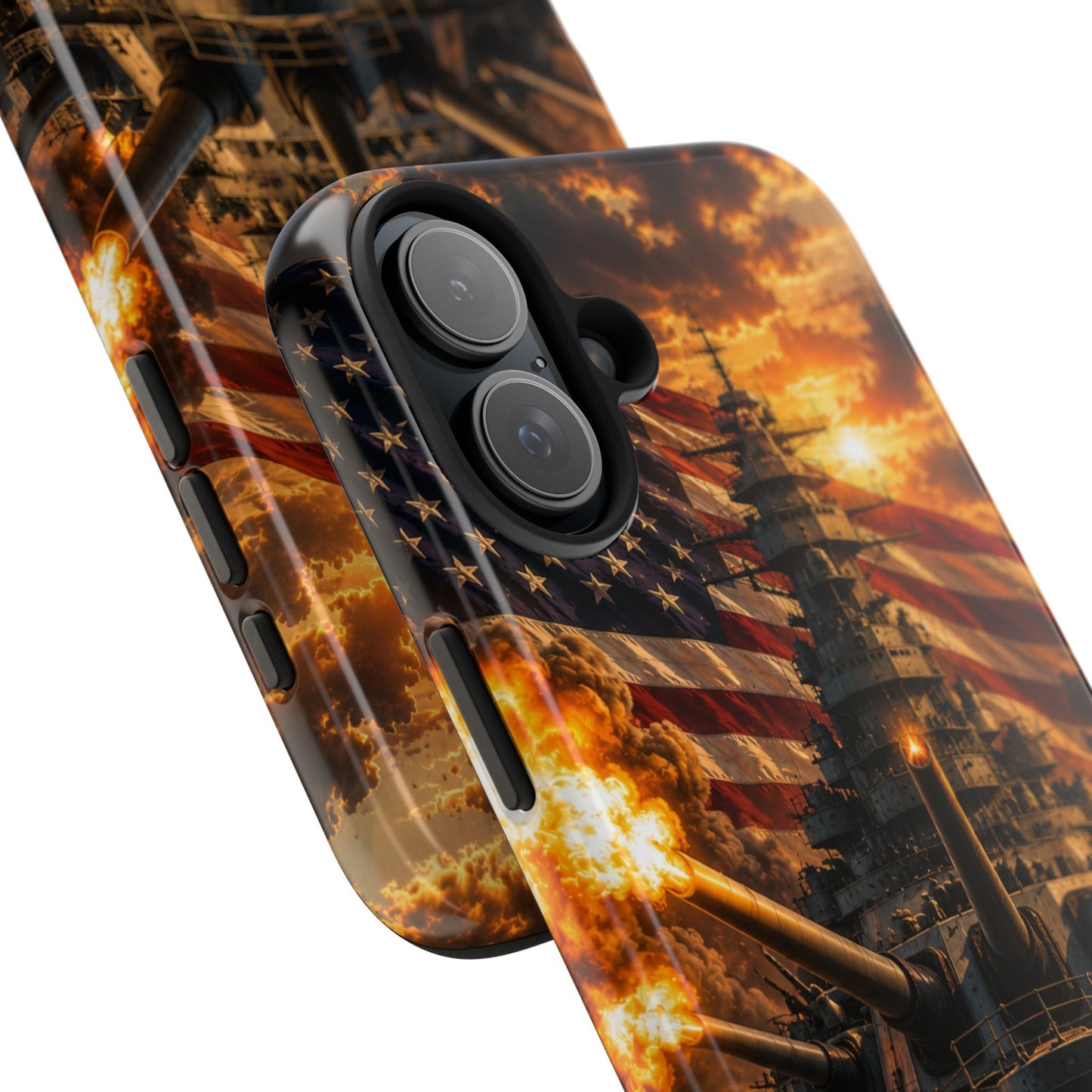 Battleship Flag Phone Case – Tough Patriotic Military iPhone Cover
