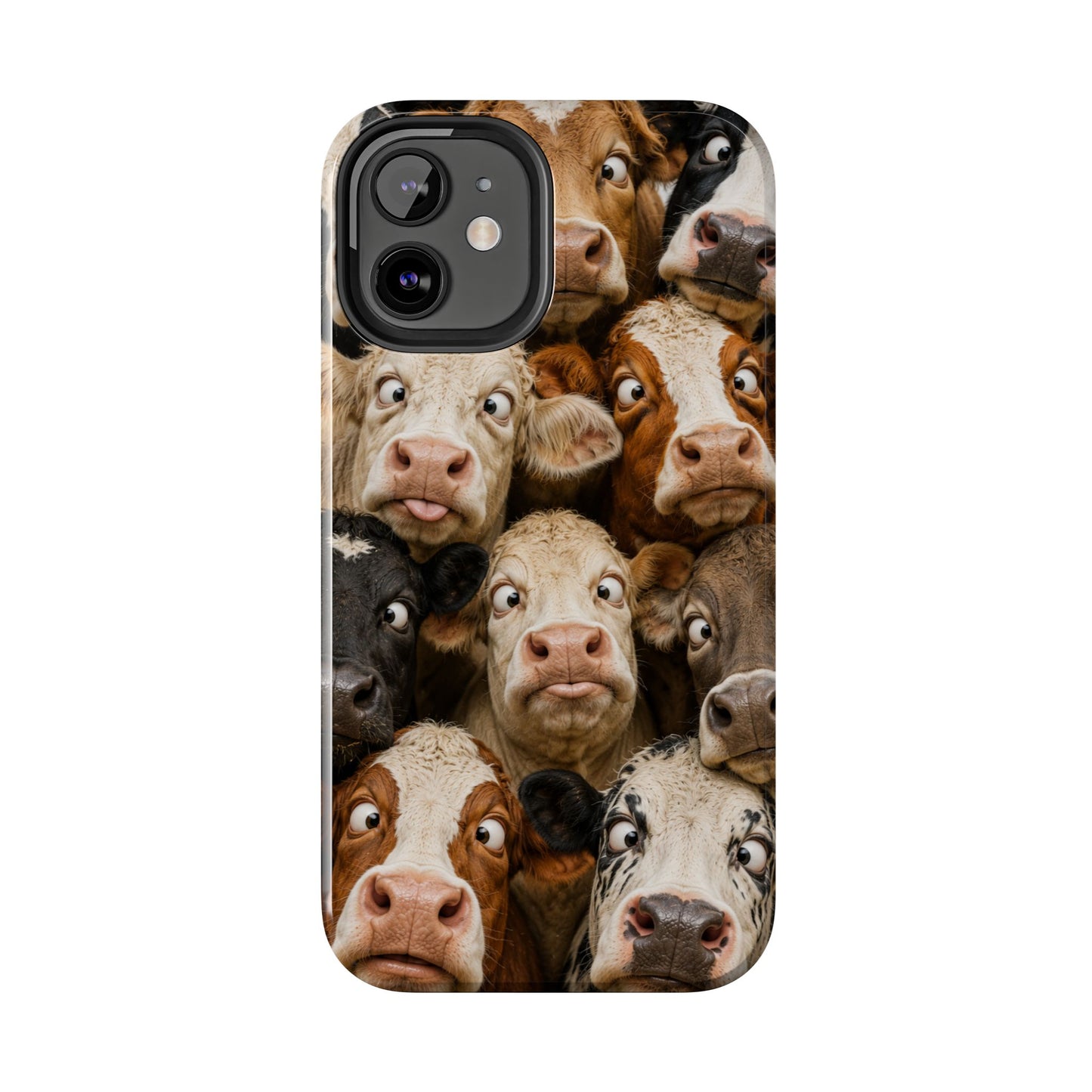 Cow Collage Tough Phone Case — Funny Farm Animal Protective Phone Cover