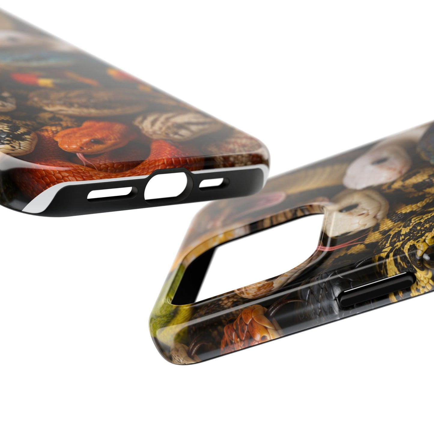 Snake Pattern Tough Phone Case — Colorful Snakes Protective Phone Cover