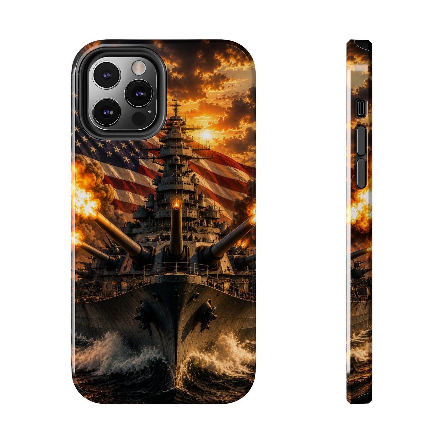 Battleship Flag Phone Case – Tough Patriotic Military iPhone Cover