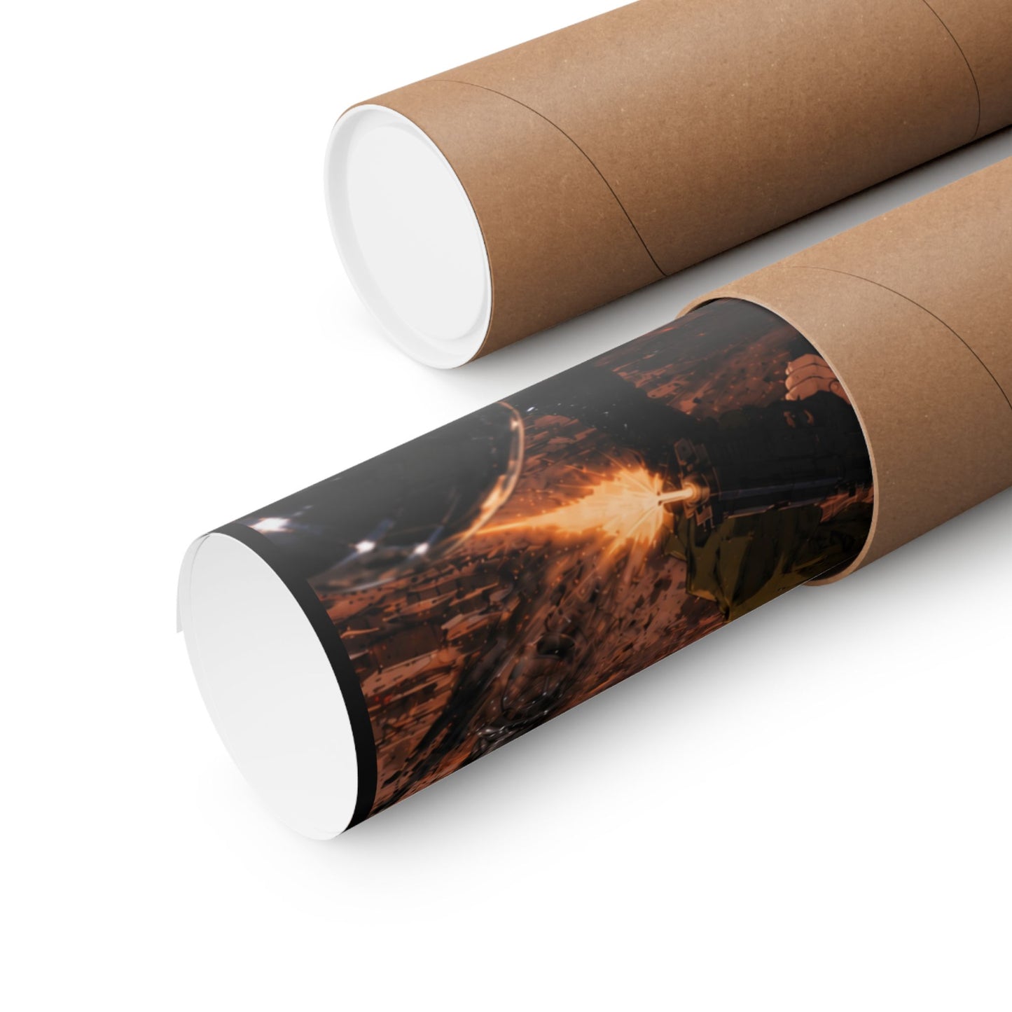 Metallic Souls Poster — Anime Sci‑Fi Action Matte Vertical Print