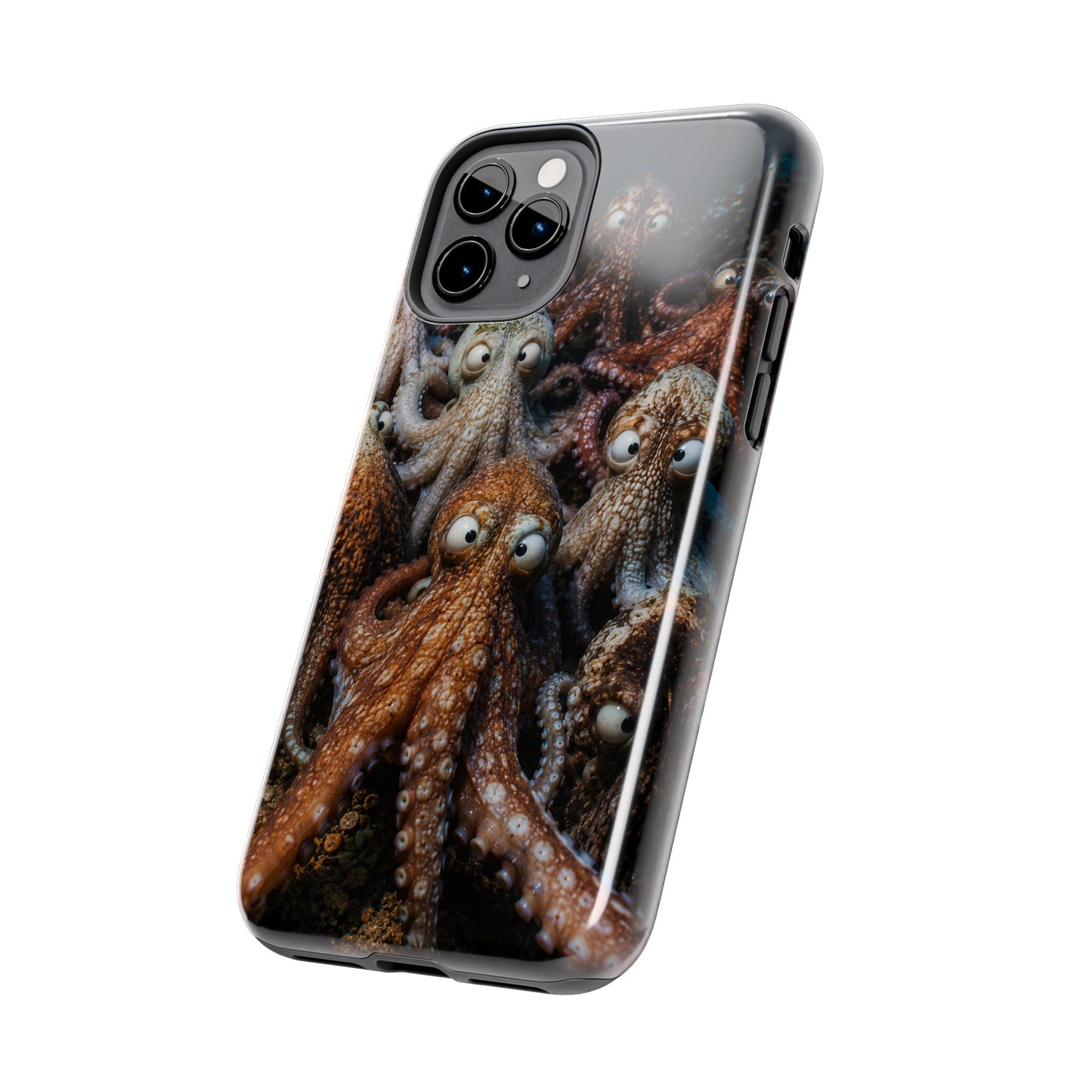 Octopus Cluster Tough Phone Case — Cute Underwater Sea Creature Protection