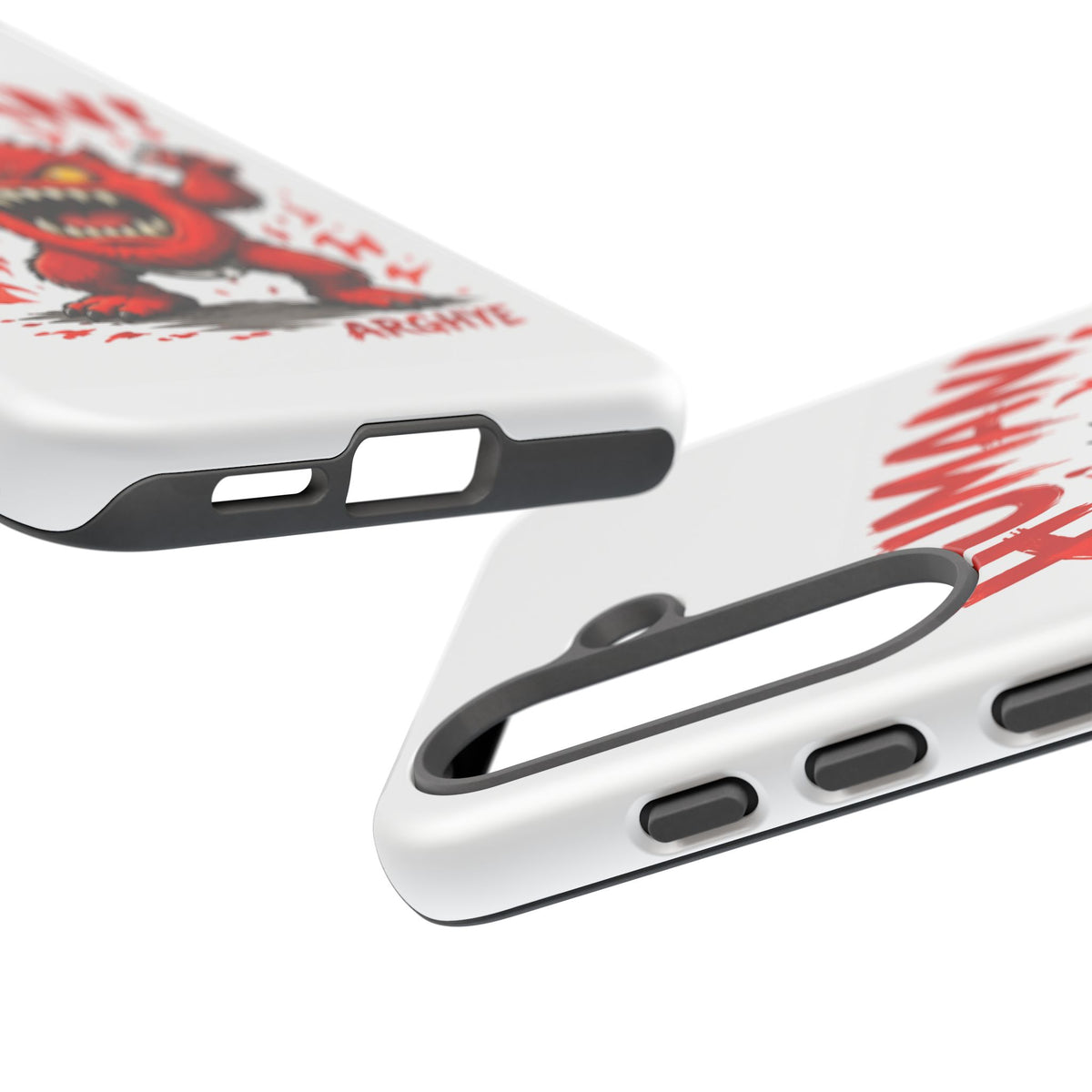 Angry Monster "HUMAN!" Phone Case — Cute Fiery Creature iPhone Cover