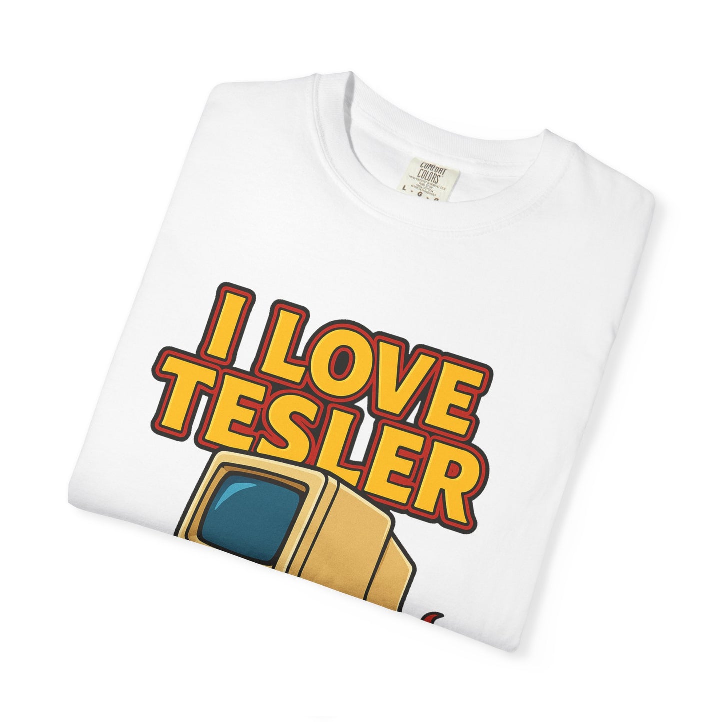I Love Tesler Vintage Computer Tee — Retro Tech Graphic T-Shirt