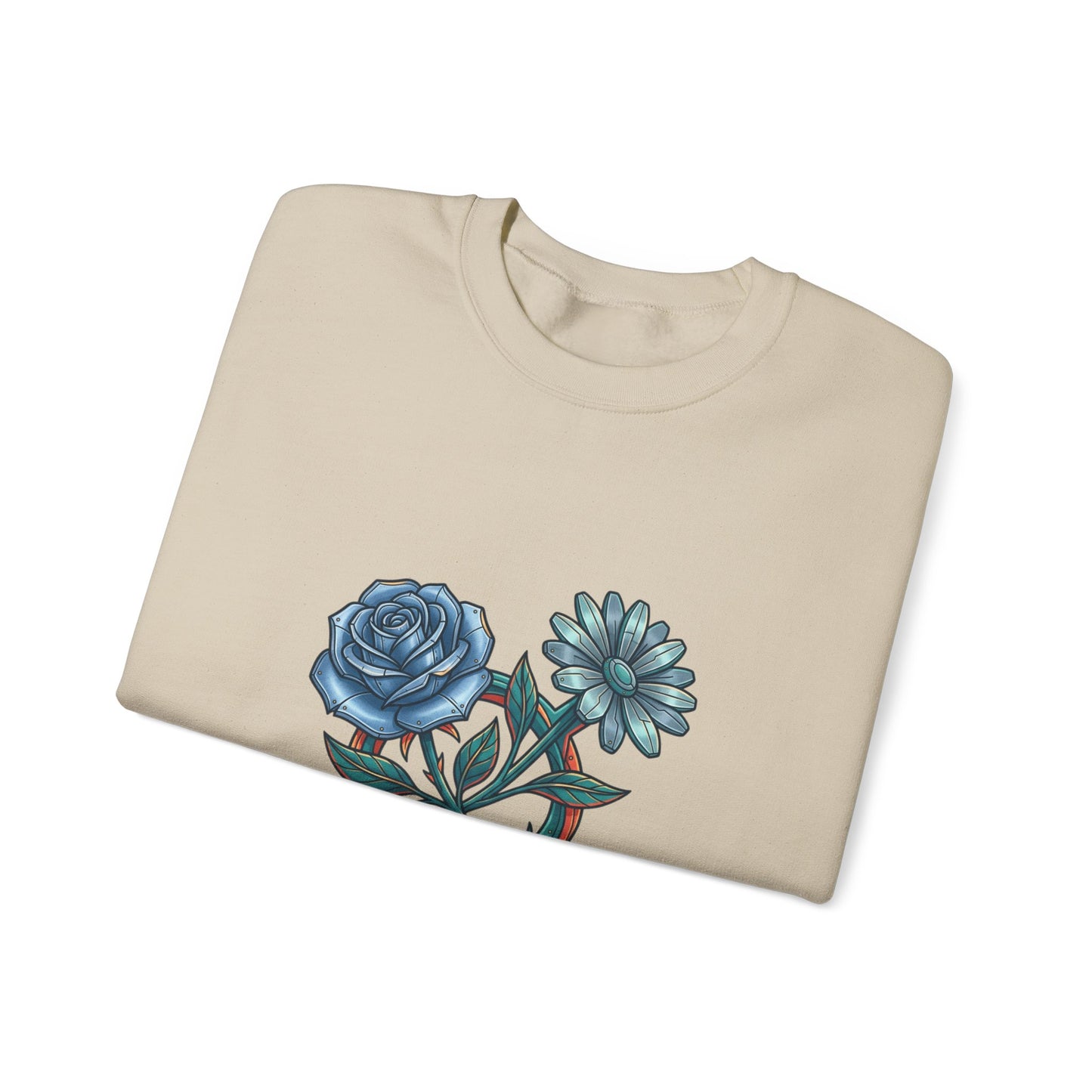 Birth Flower Crewneck Sweatshirt | Botanical Watercolor, Personalized Name