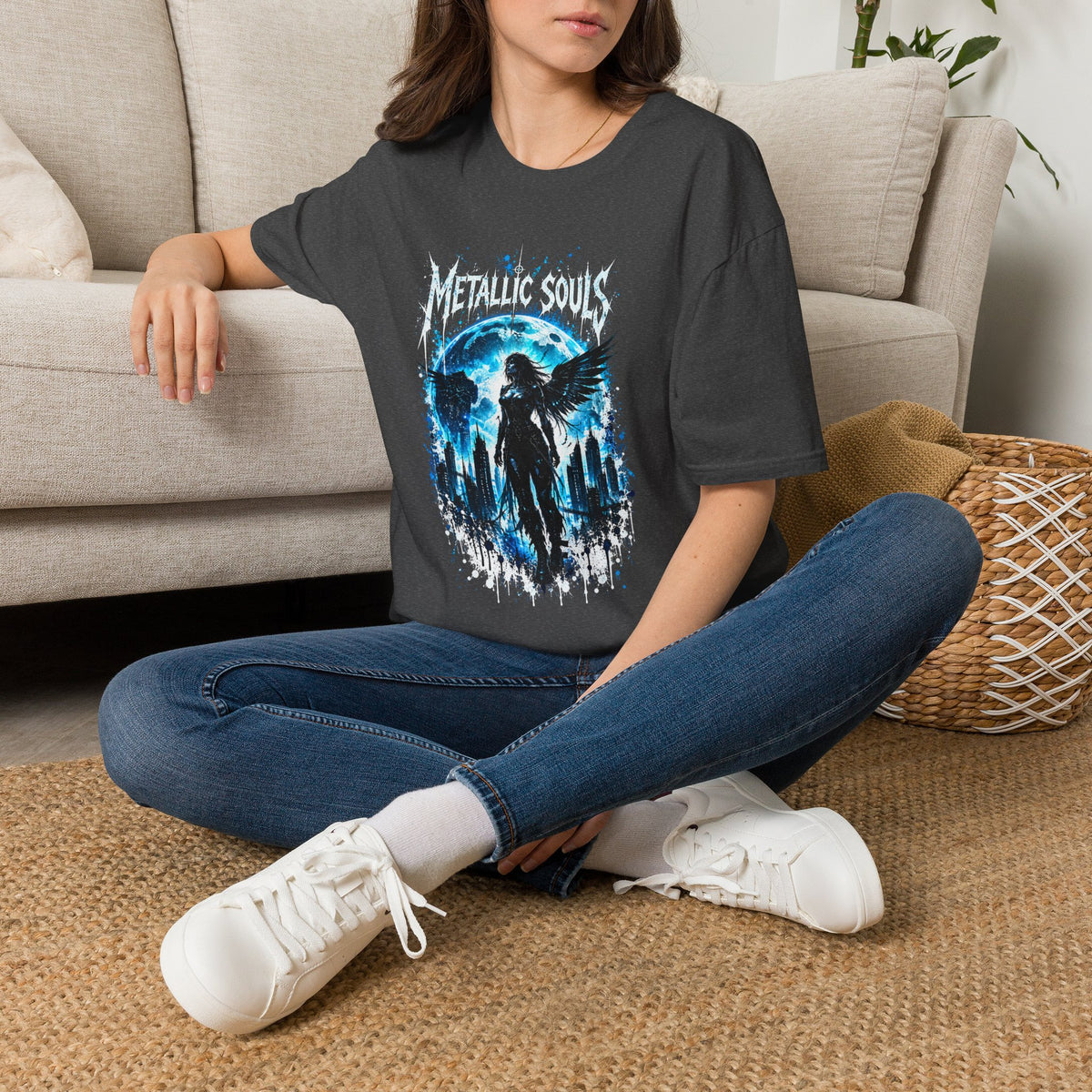 Mystical Blue Raven Forest T-Shirt