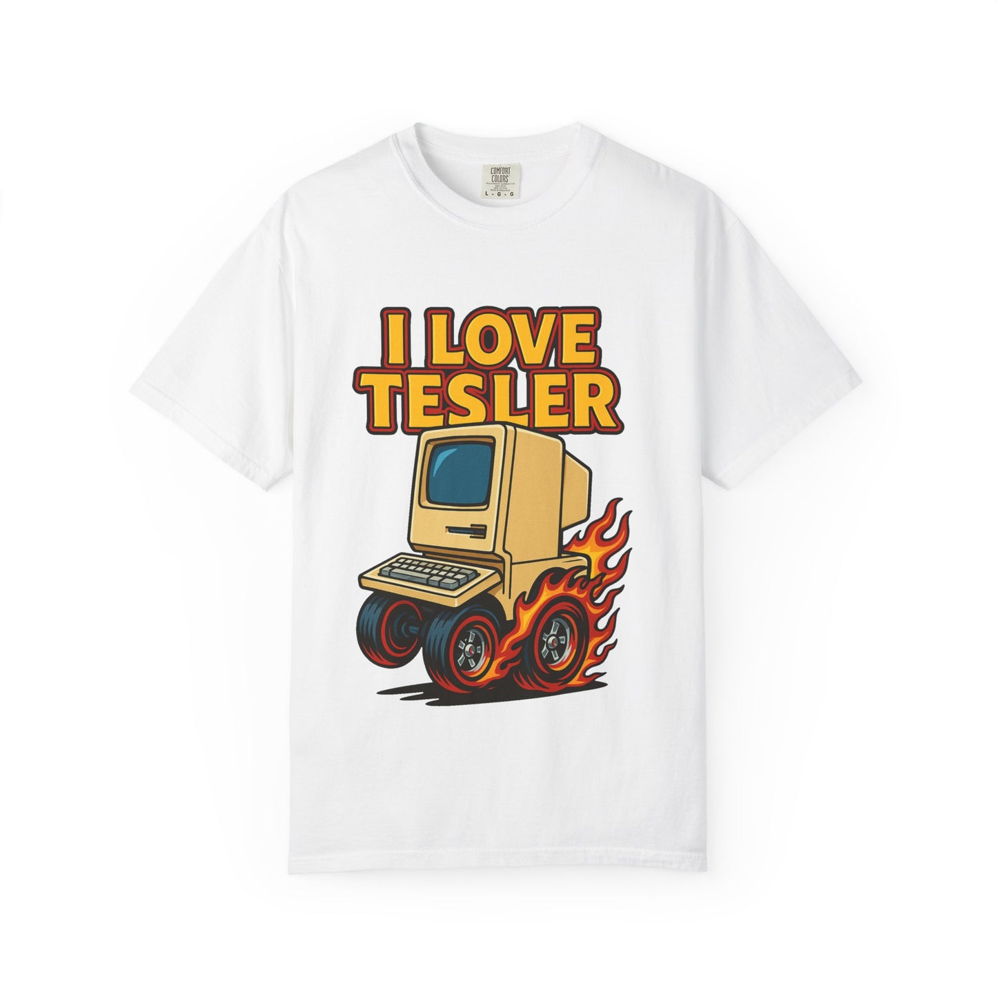 I Love Tesler Vintage Computer Tee — Retro Tech Graphic T-Shirt