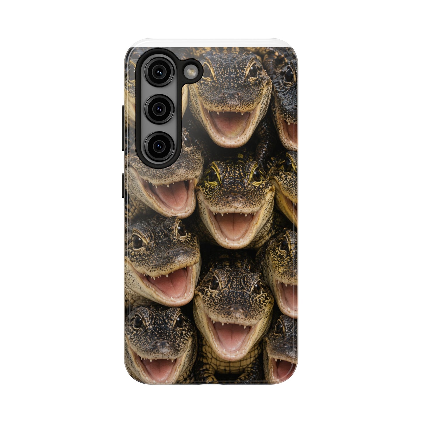 Alligator Smile Tough Phone Case — Funny Gator Print Protective Phone Cover