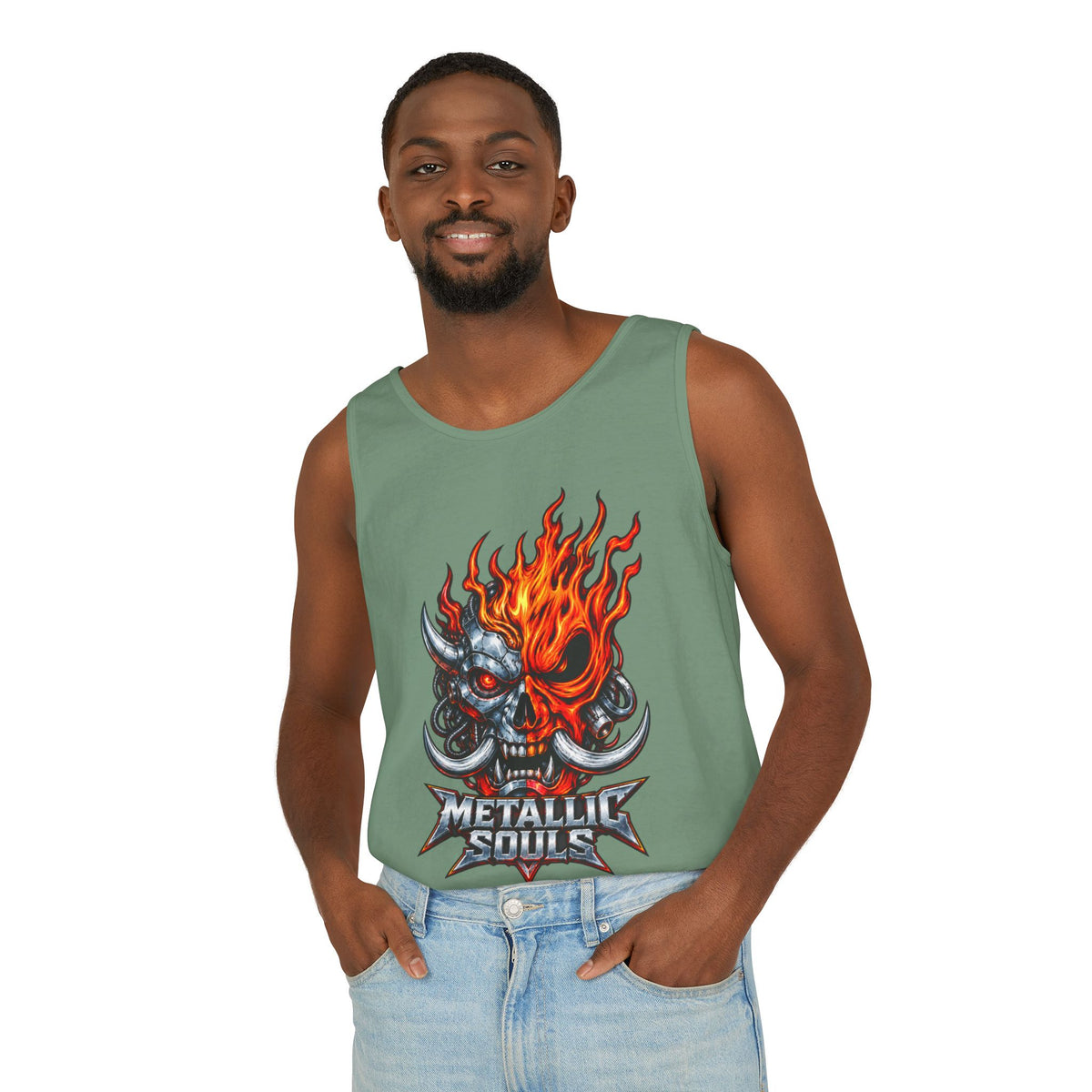 Flaming Skull "Metallic Souls" Tank Top