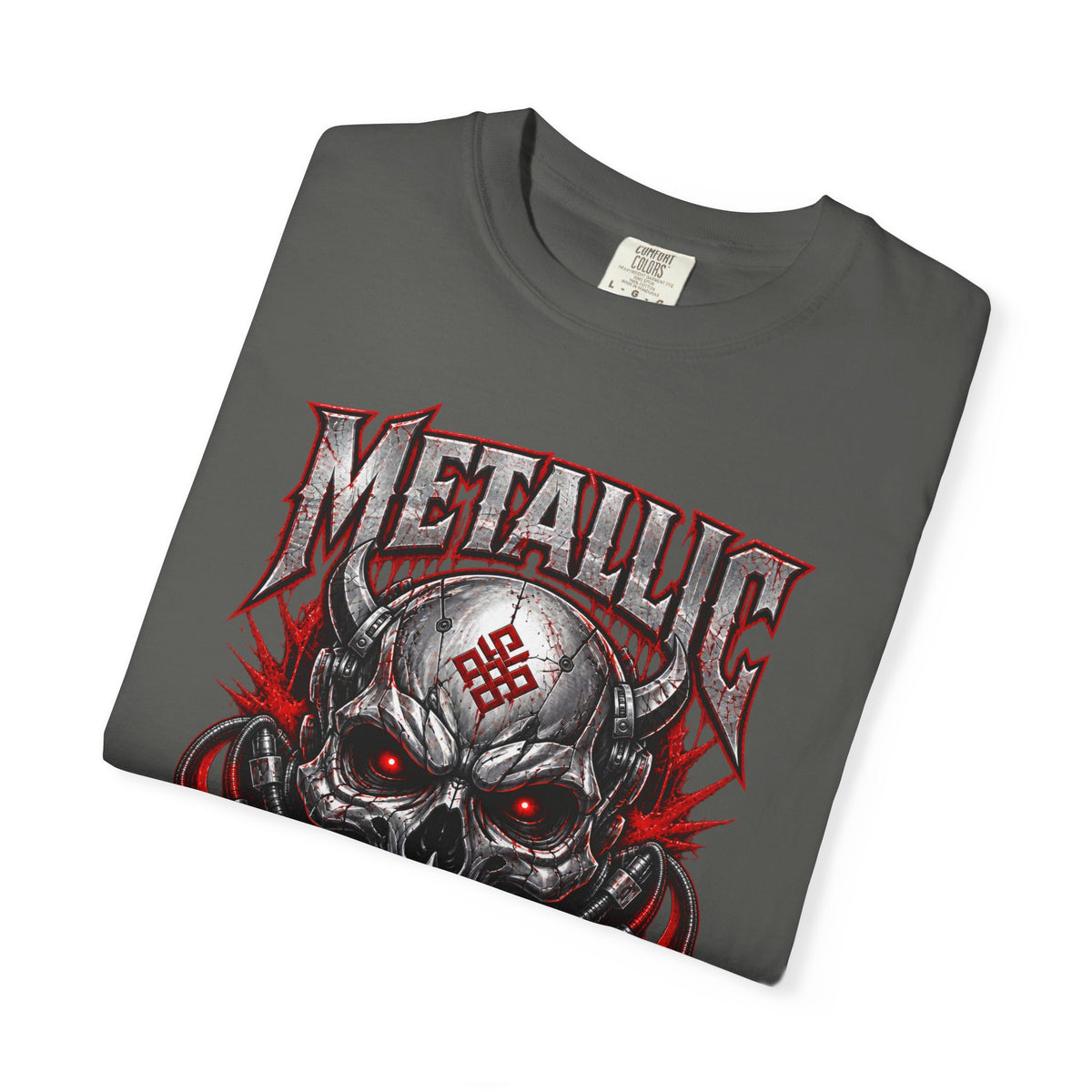 Metallic Souls Skull T-Shirt — Gothic Heavy Metal Band Tee