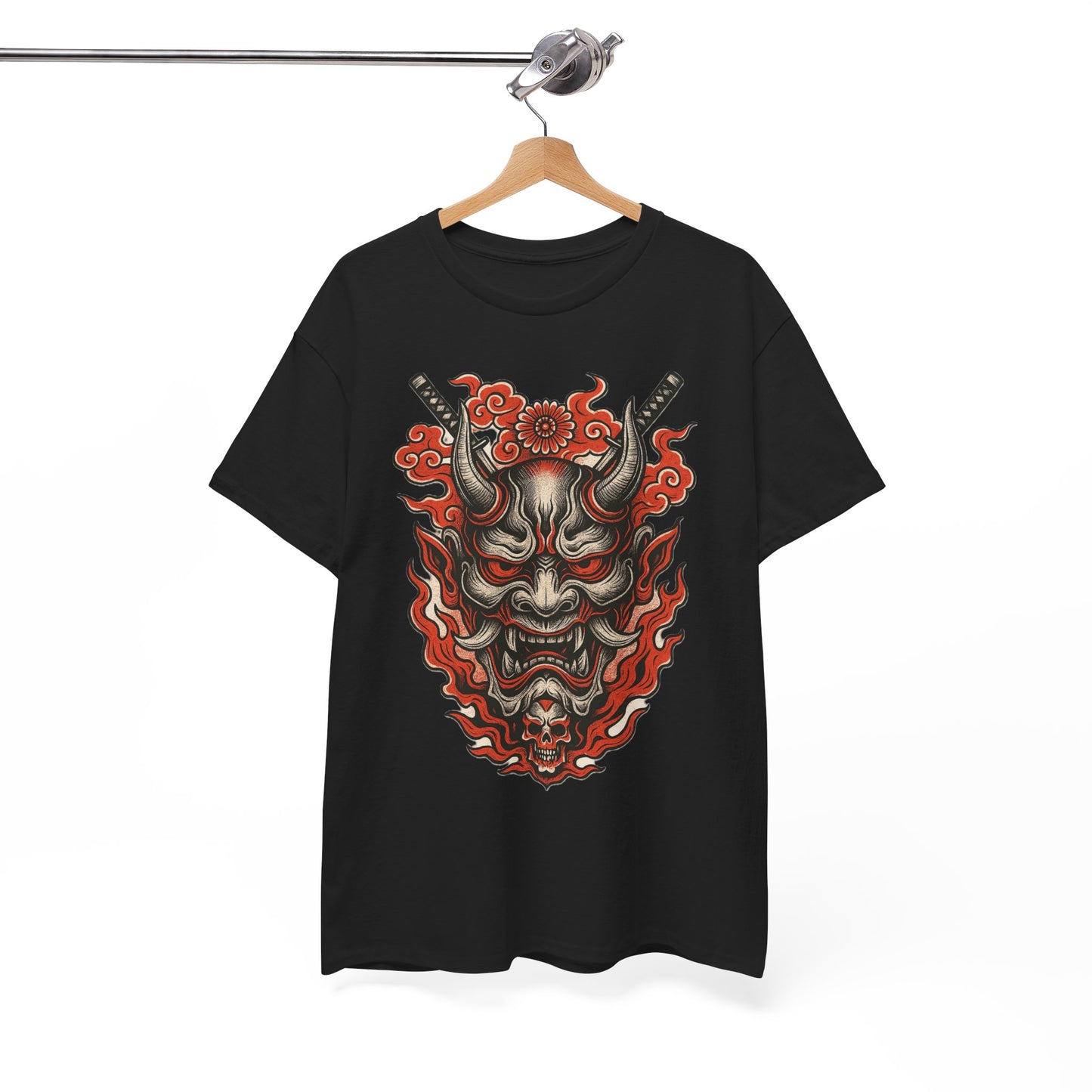 Hannya Demon Mask T-Shirt — Japanese Oni Noh Mask Art Tee