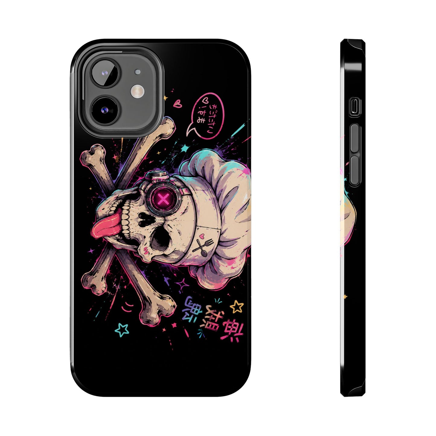 Skull & Crossbones Tough Phone Case — Neon Kawaii Punk Protection