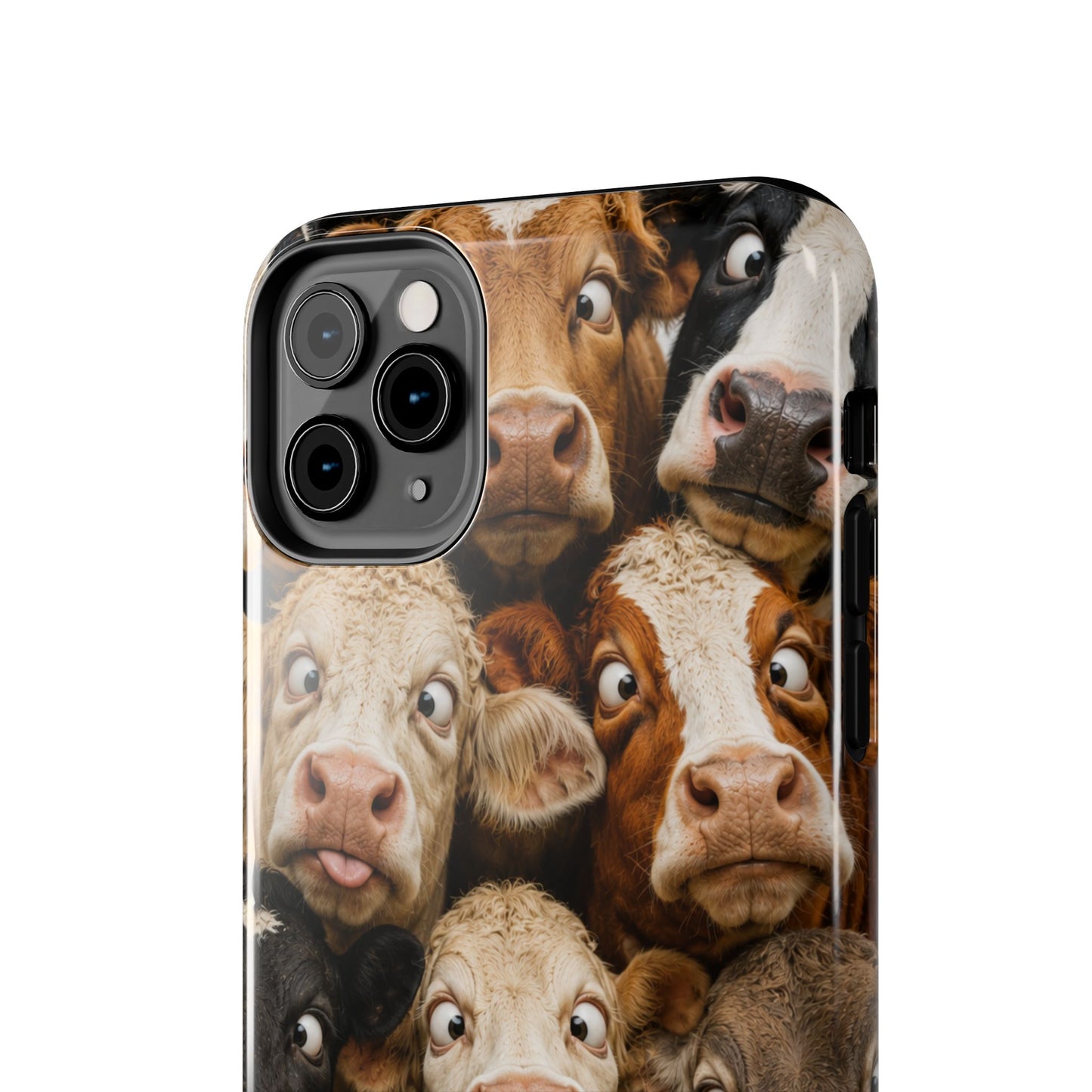 Cow Collage Tough Phone Case — Funny Farm Animal Protective Phone Cover