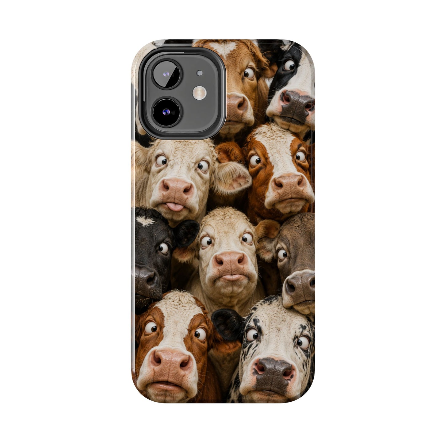 Cow Collage Tough Phone Case — Funny Farm Animal Protective Phone Cover