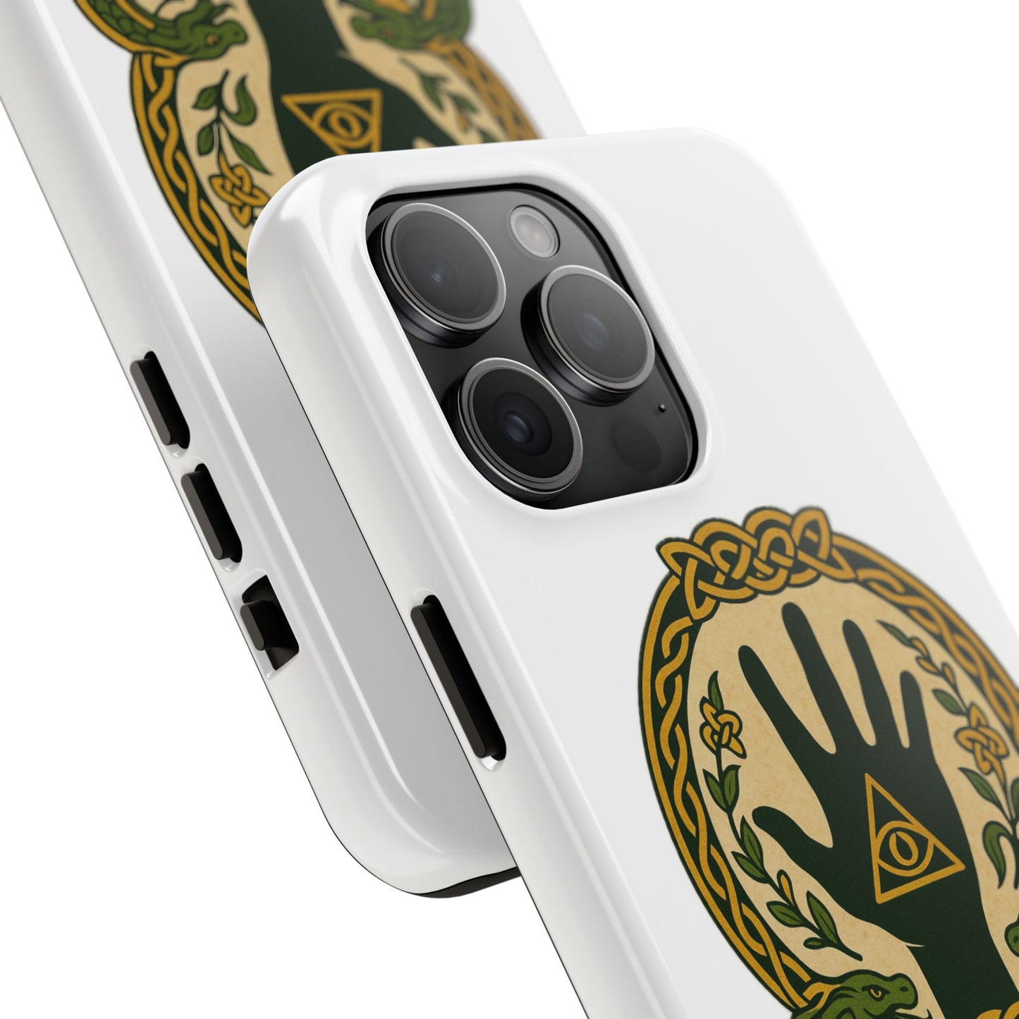 Celtic Eye of Providence Tough Phone Case — Protective Mythic Hand Design