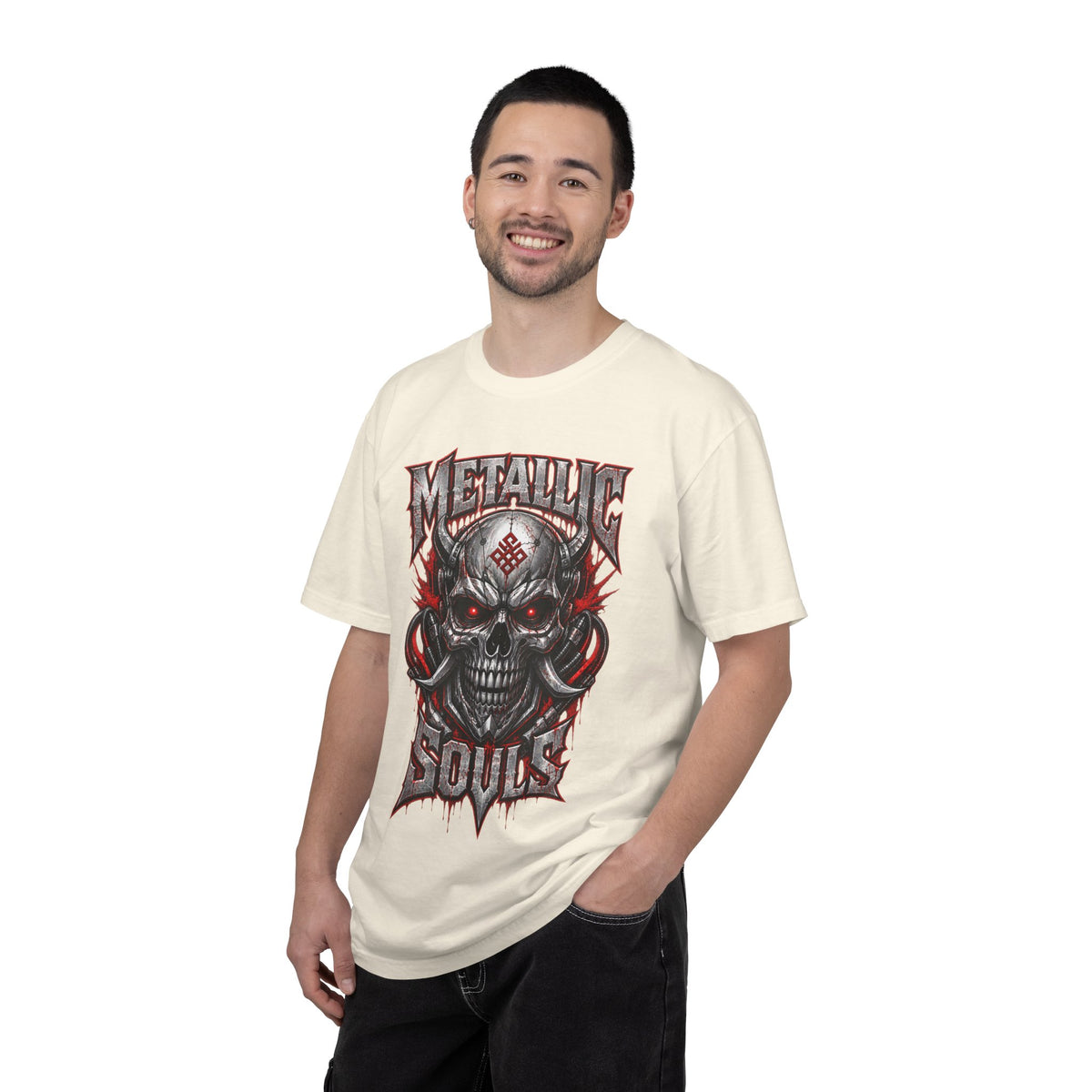 Metallic Souls Skull T-Shirt — Gothic Heavy Metal Band Tee