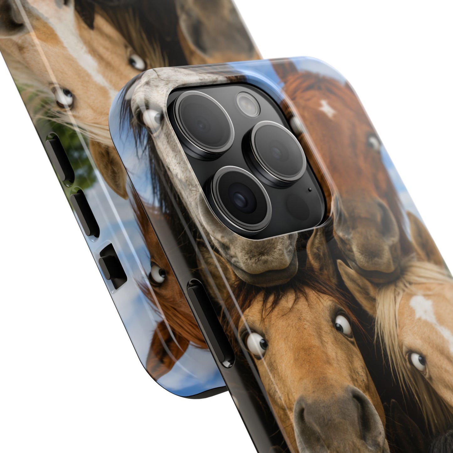 Horse Herd Phone Case — Funny Goofy Horses Tough Protective Cover