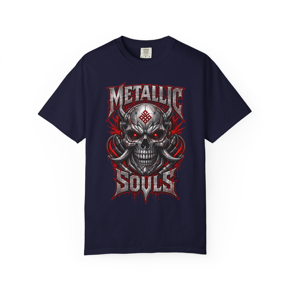 Metallic Souls Skull T-Shirt — Gothic Heavy Metal Band Tee