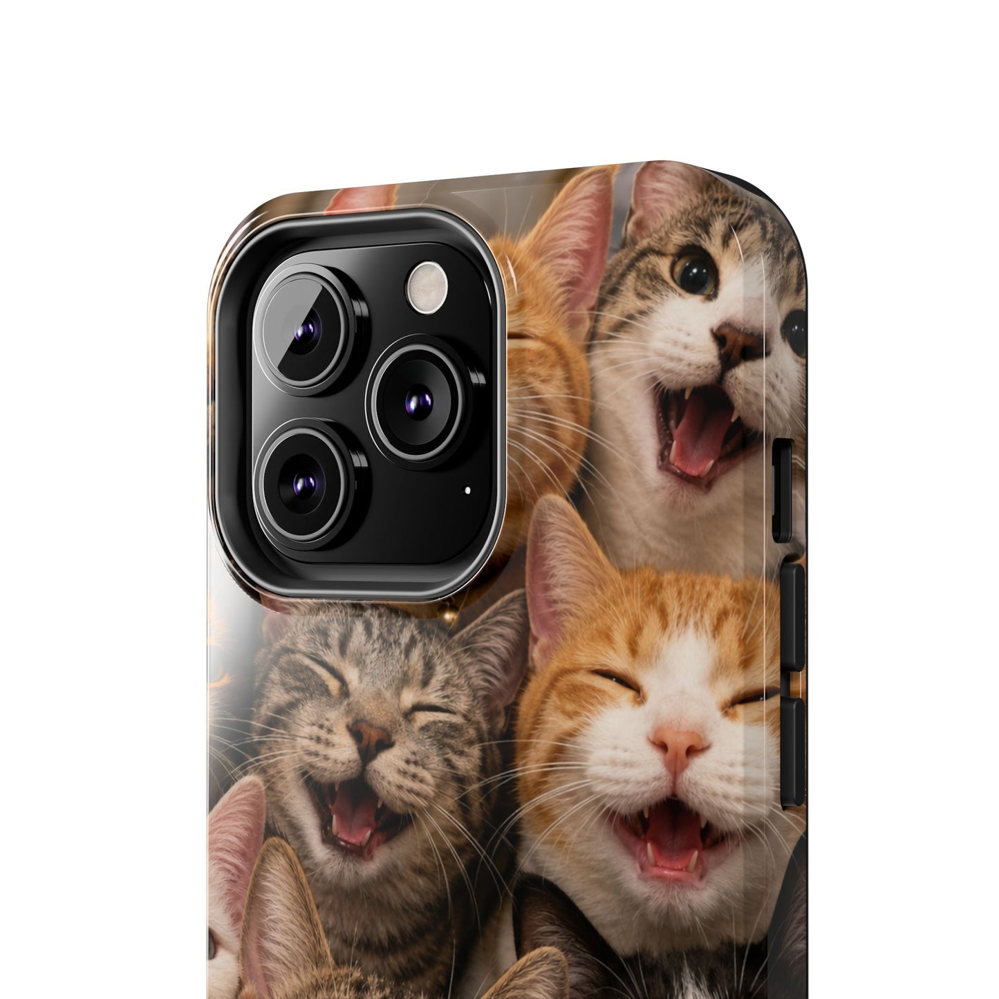 Tough Smiling Cats Collage Phone Case – Cute Cat Faces for iPhone