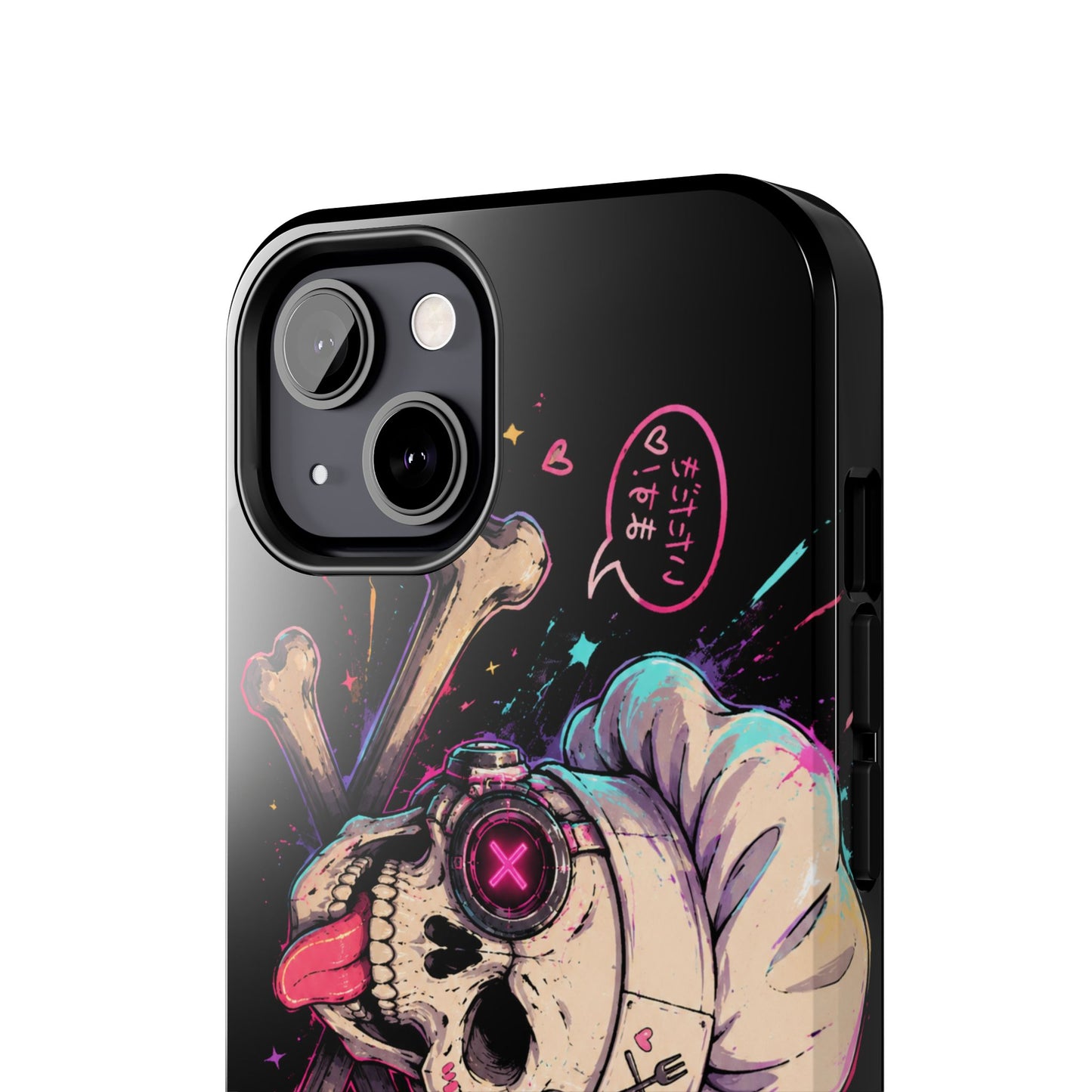 Skull & Crossbones Tough Phone Case — Neon Kawaii Punk Protection