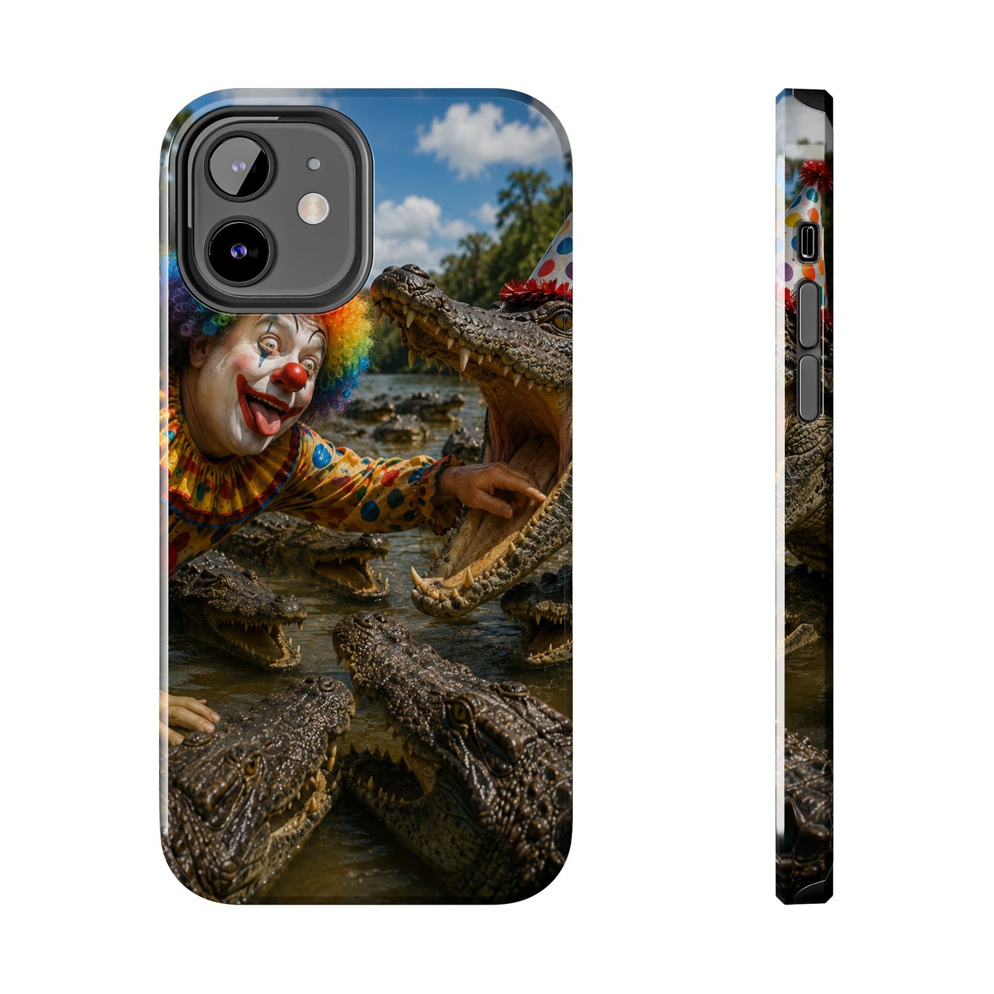 Creepy Clown Alligator Tough Phone Case — Horror Phone Cover for Scary Fans