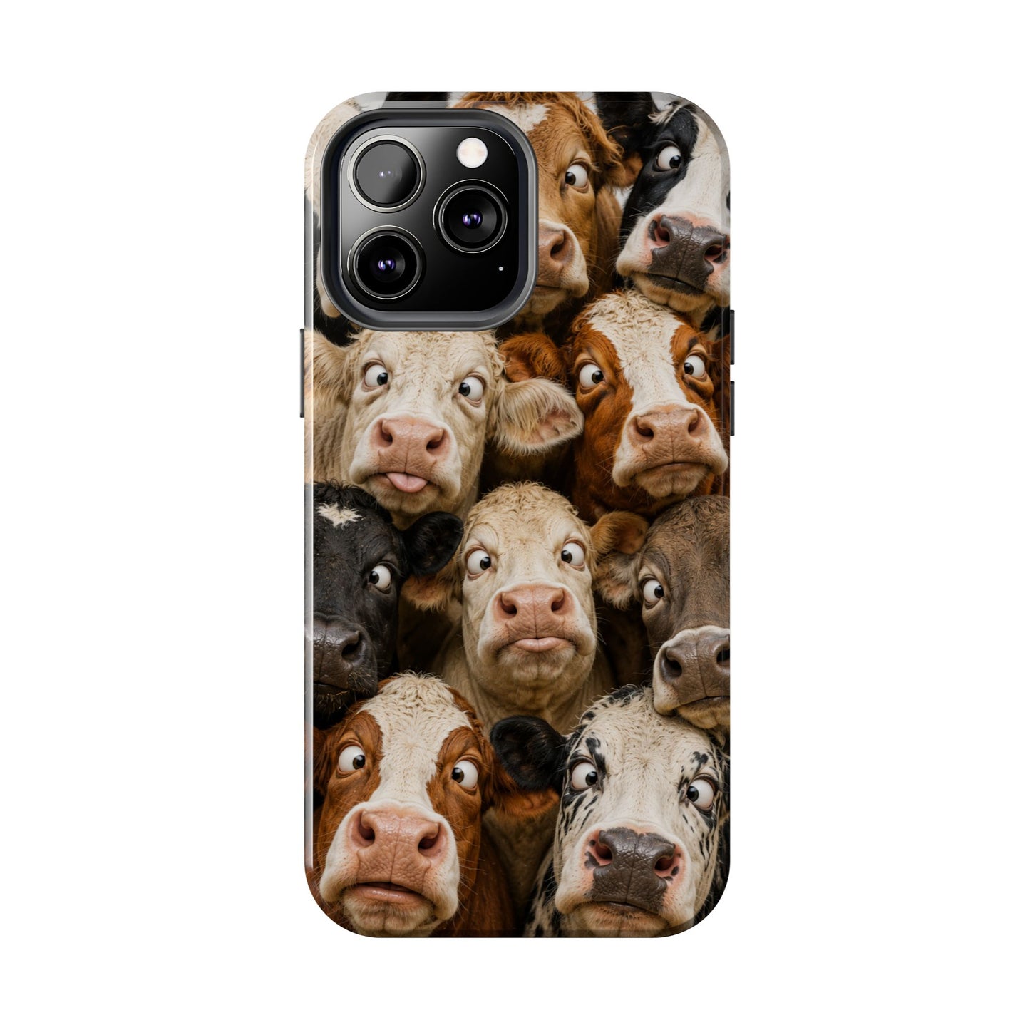 Cow Collage Tough Phone Case — Funny Farm Animal Protective Phone Cover